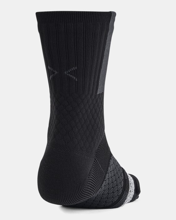 Unisex Curry ArmourDry™ Playmaker Mid-Crew Socks in Black image number 2
